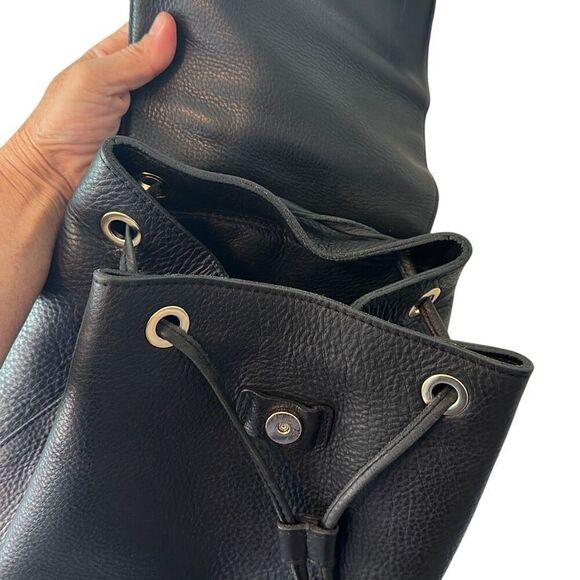Soul Carrier Black Thick Leather Luxury Designer Backpack Purse Bag main image 8